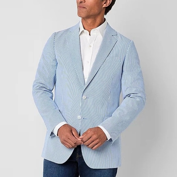 Stafford Men's Classic Fit Seersucker Sport Coat -Size 52 Reg